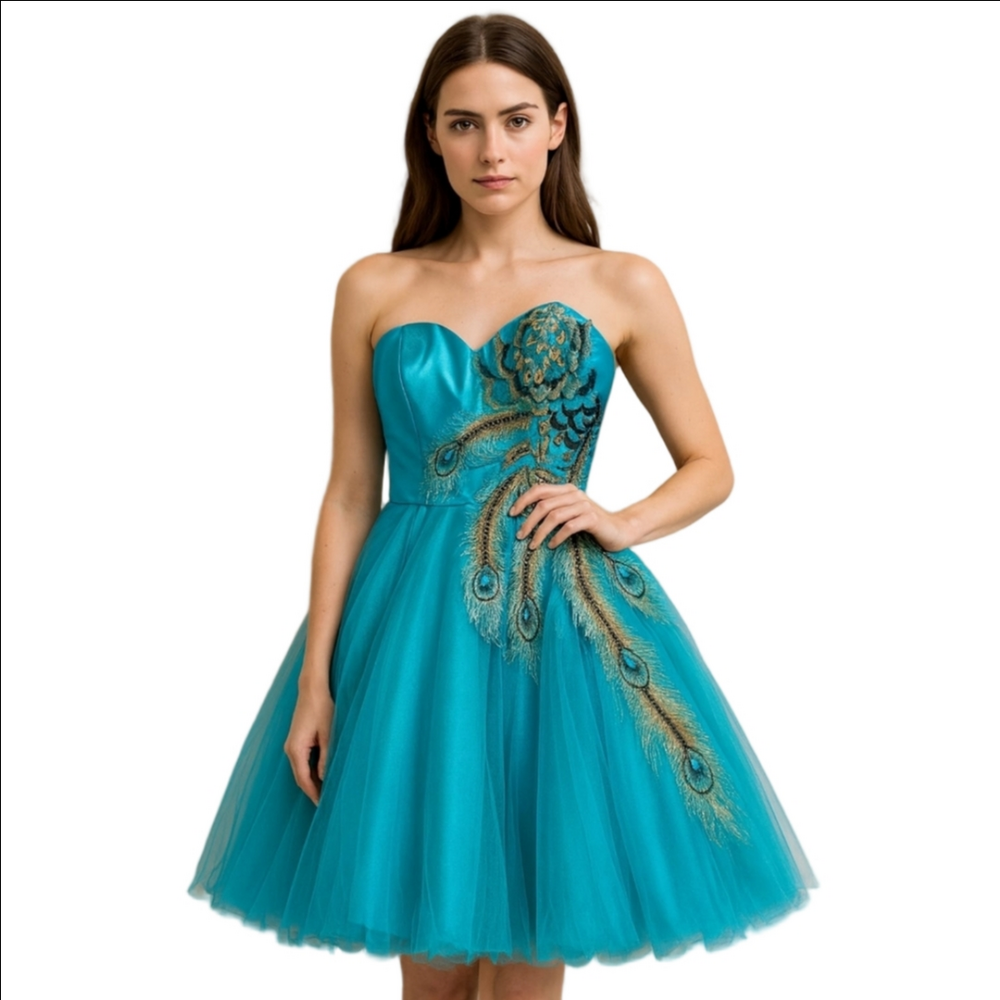May Queen Prom&Party Peacock Dress Size 12